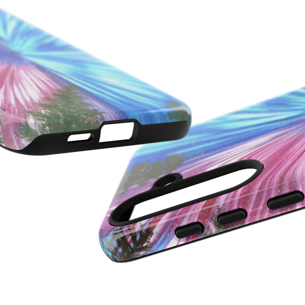 Phone Case — Pink & Blue Burst Tough Protective Case
