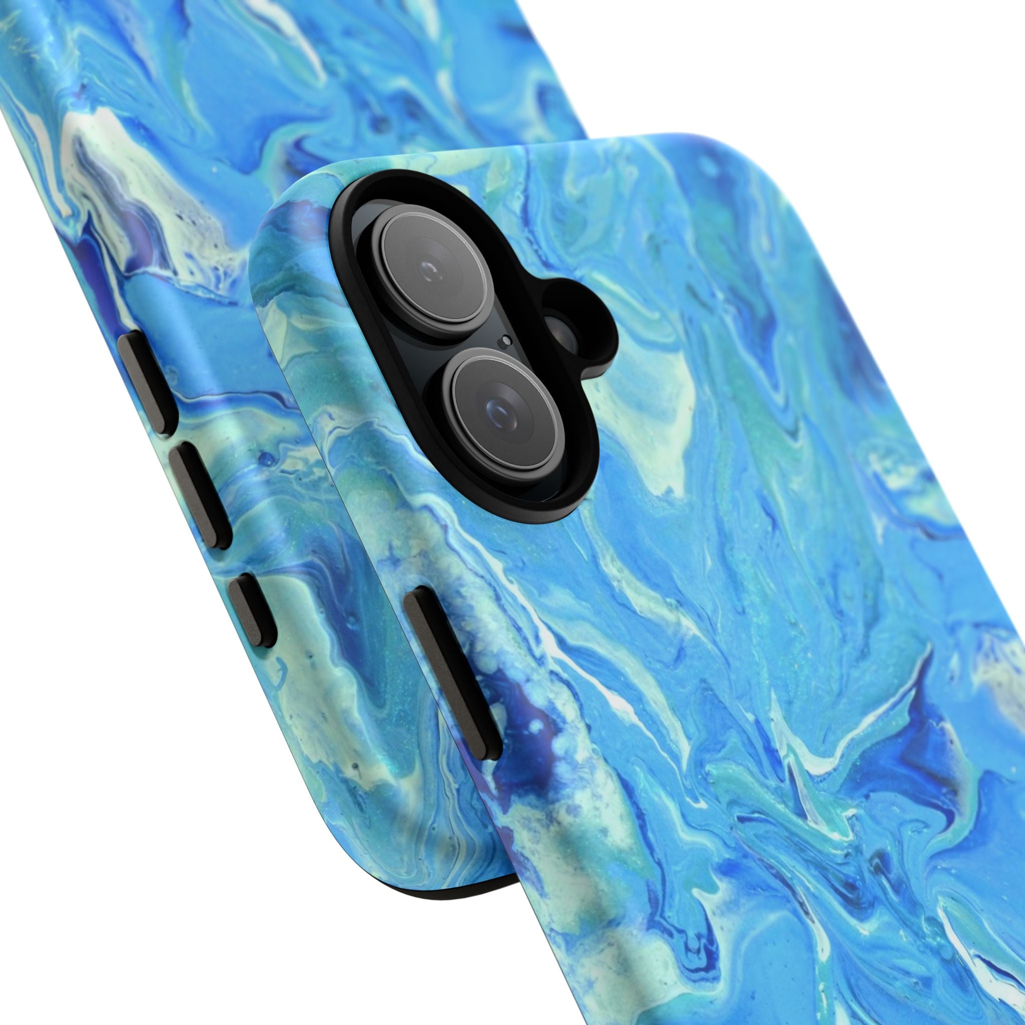 Blue Marble Tough Phone Case — Ocean Swirl Protective iPhone Cover