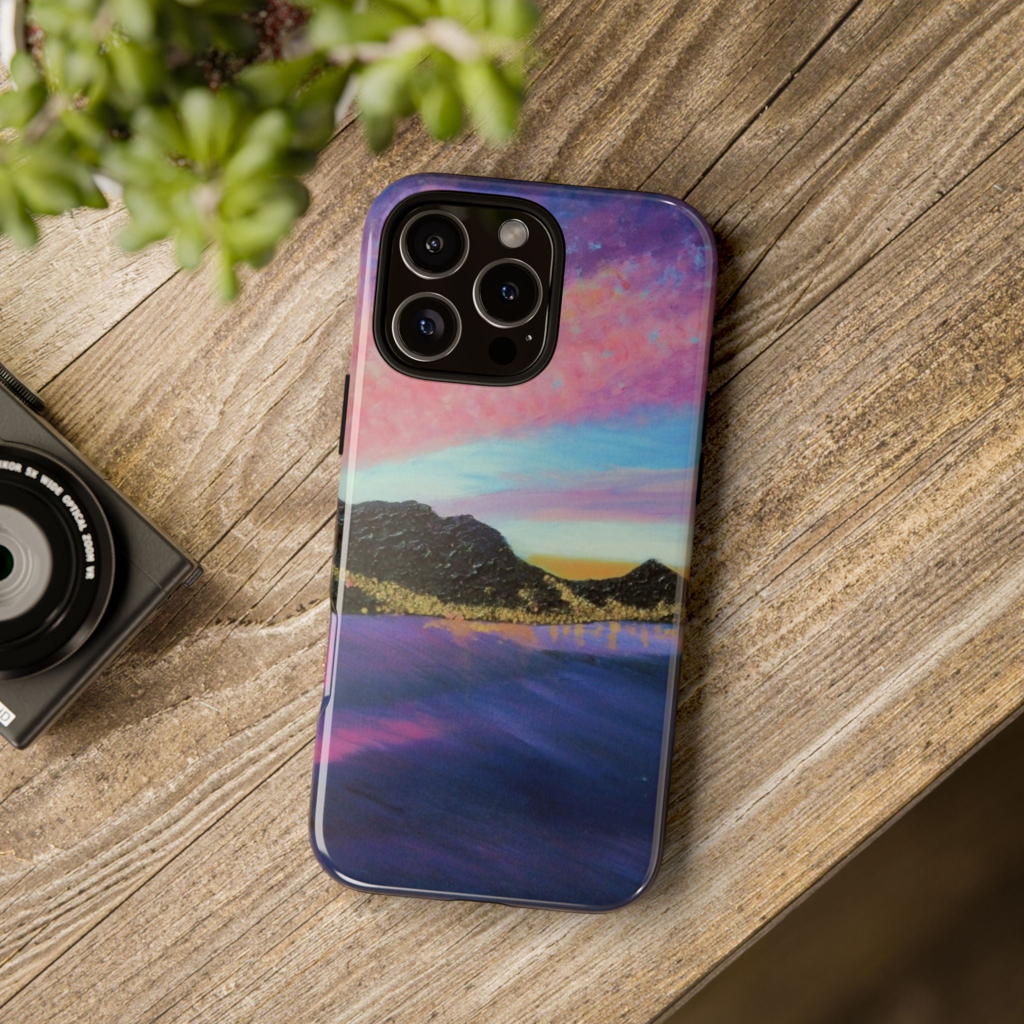 Sunset Mountain Landscape Phone Case — Colorful Sky Tough Case