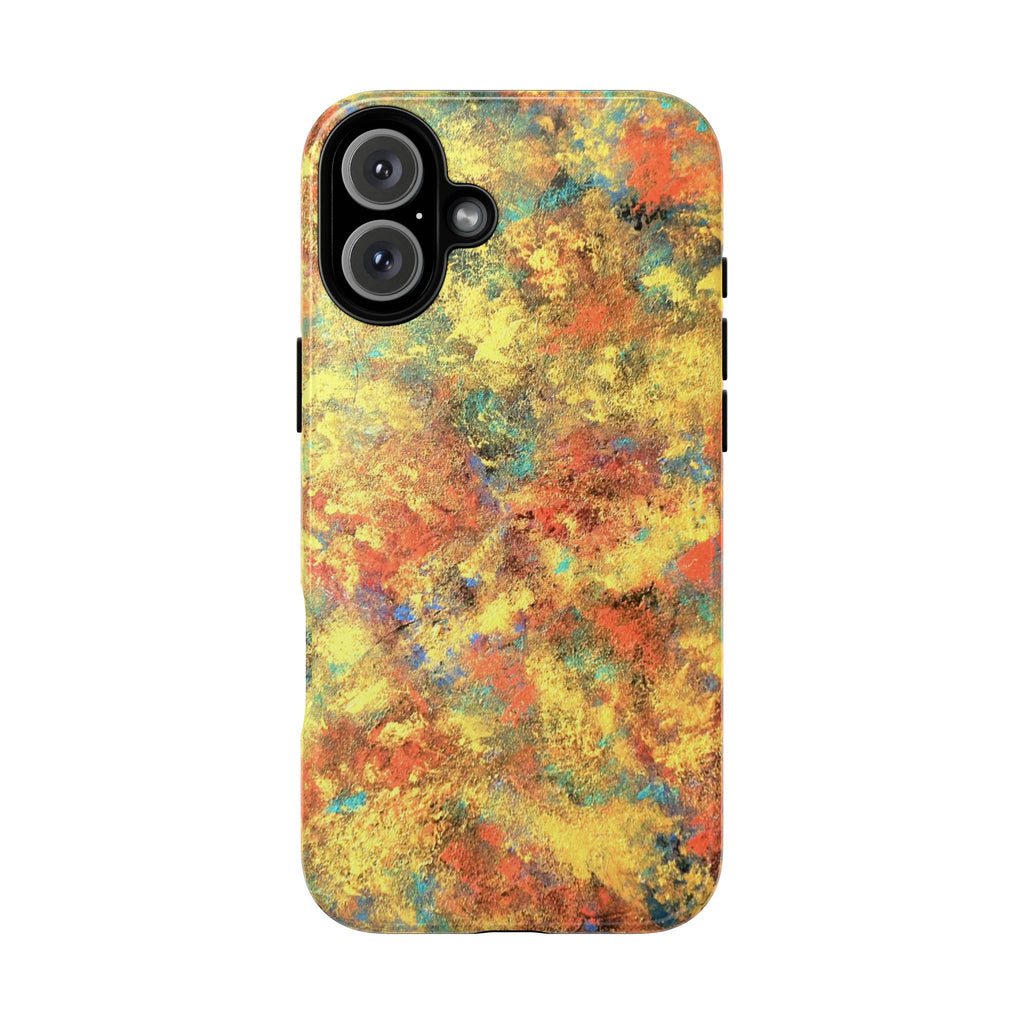 Abstract Autumn Marble Phone Case — Protective iPhone Cover with Warm Fall Colors