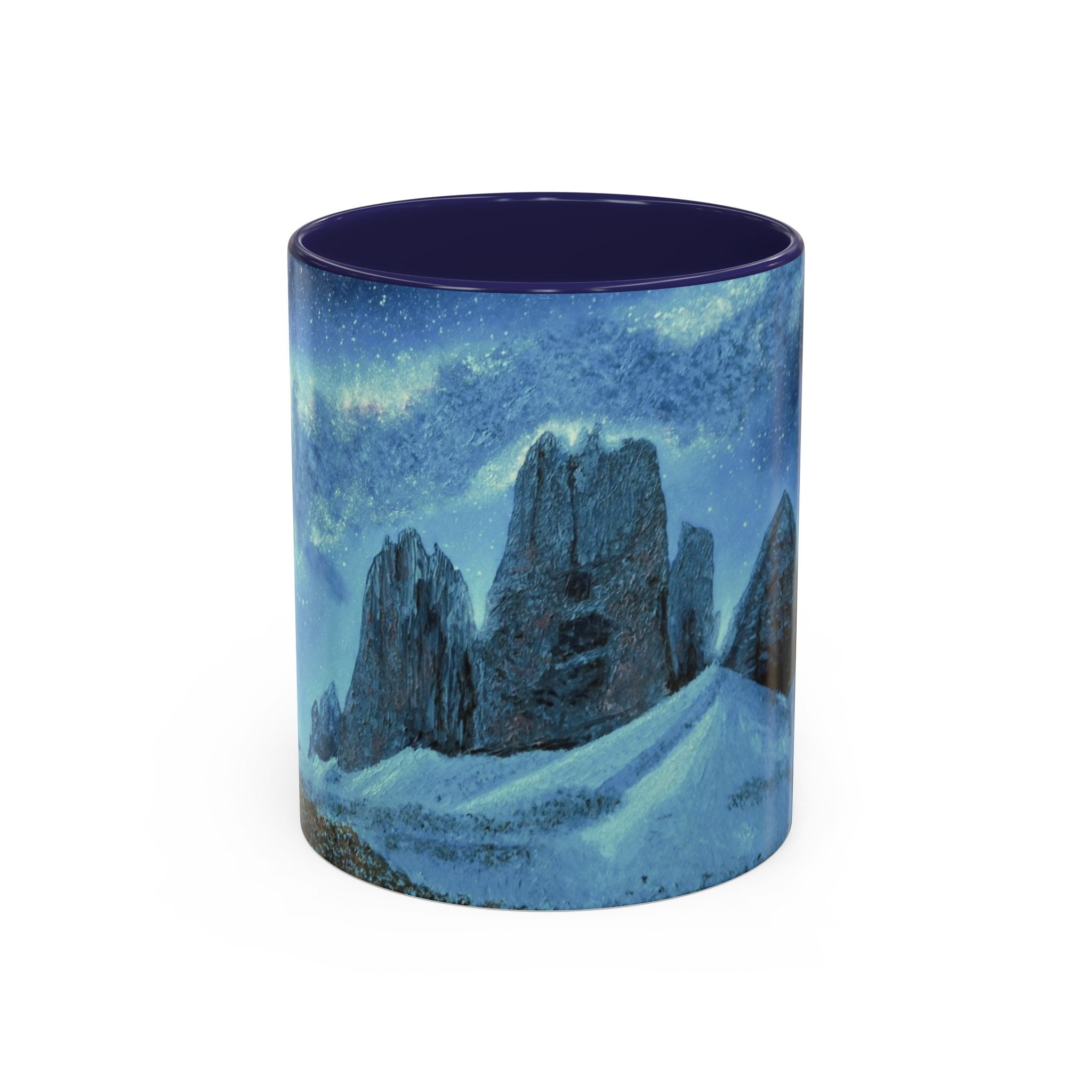 Ceramic Mug — Northern Lights Mountain Scene Accent Coffee Cup (11/15oz)