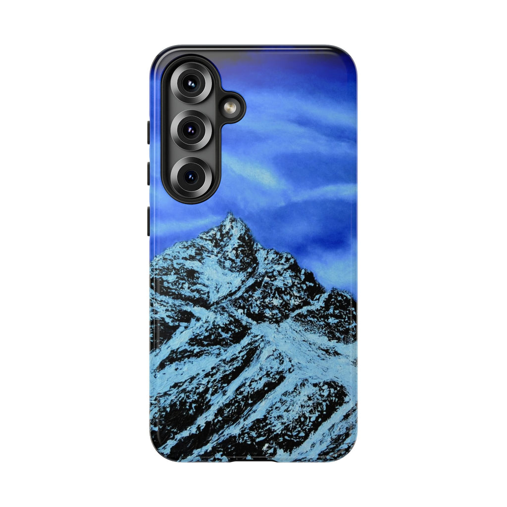 Mountain Peak Blue Tough Phone Case — Rugged Protective iPhone Cover