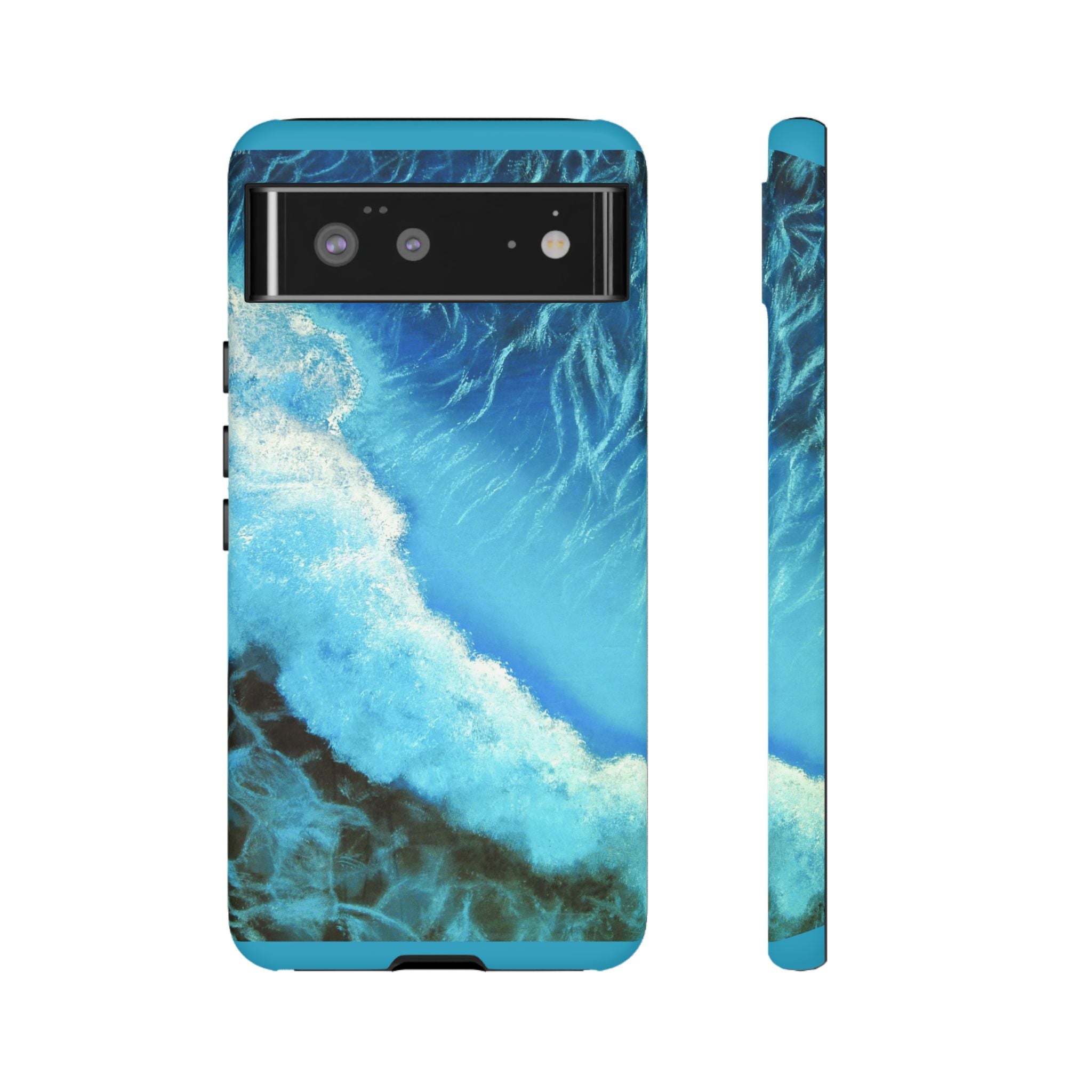 Ocean Wave Tough Phone Case — Blue Sea Water Protective Cover