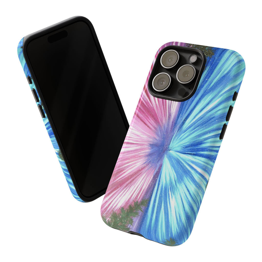Phone Case — Pink & Blue Burst Tough Protective Case