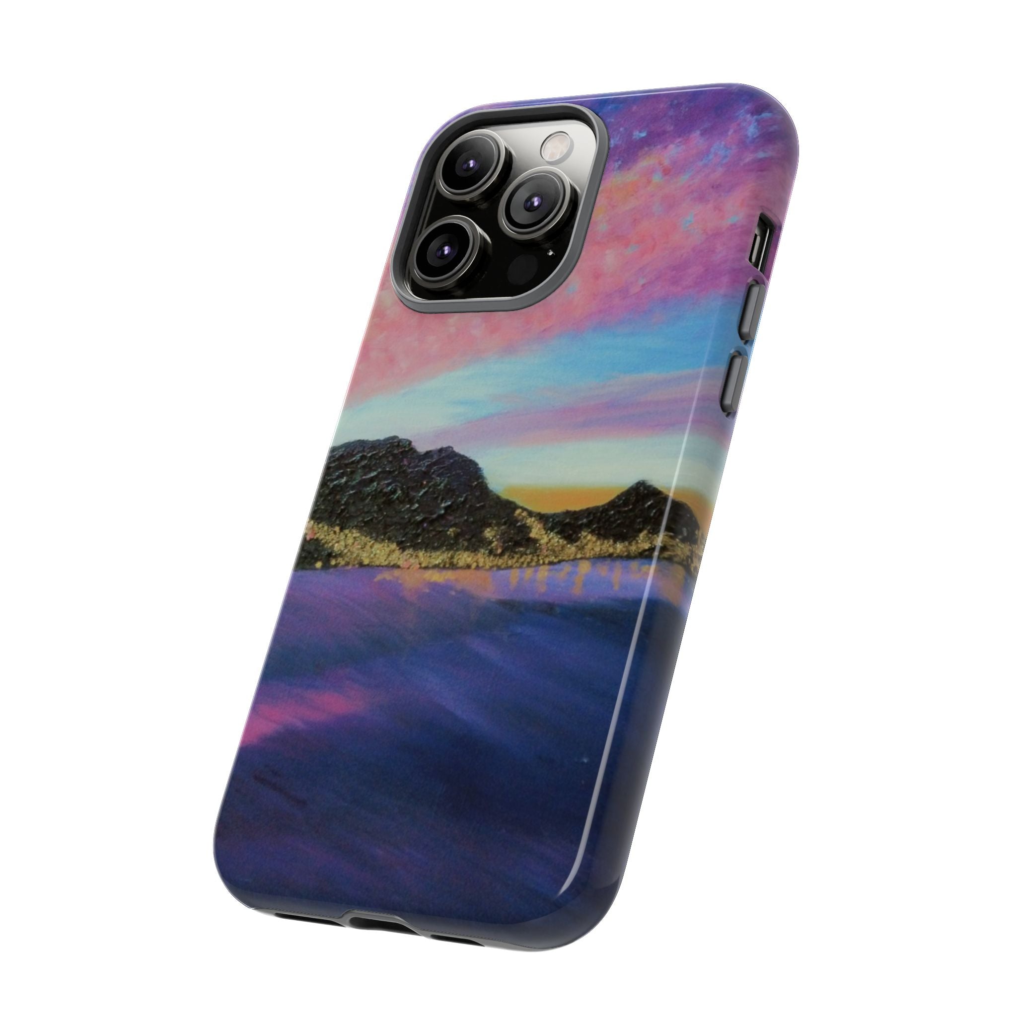 Sunset Mountain Landscape Phone Case — Colorful Sky Tough Case