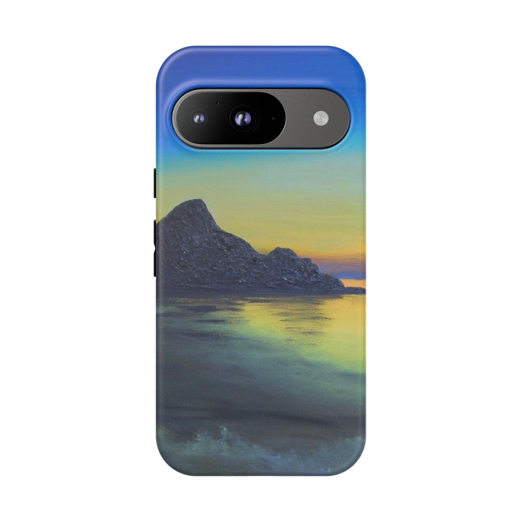 Sunset Cove Phone Case — Durable Protective Tough Case with Tranquil Beach Landscape