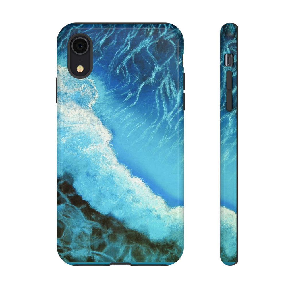 Ocean Wave Tough Phone Case — Blue Sea Water Protective Cover