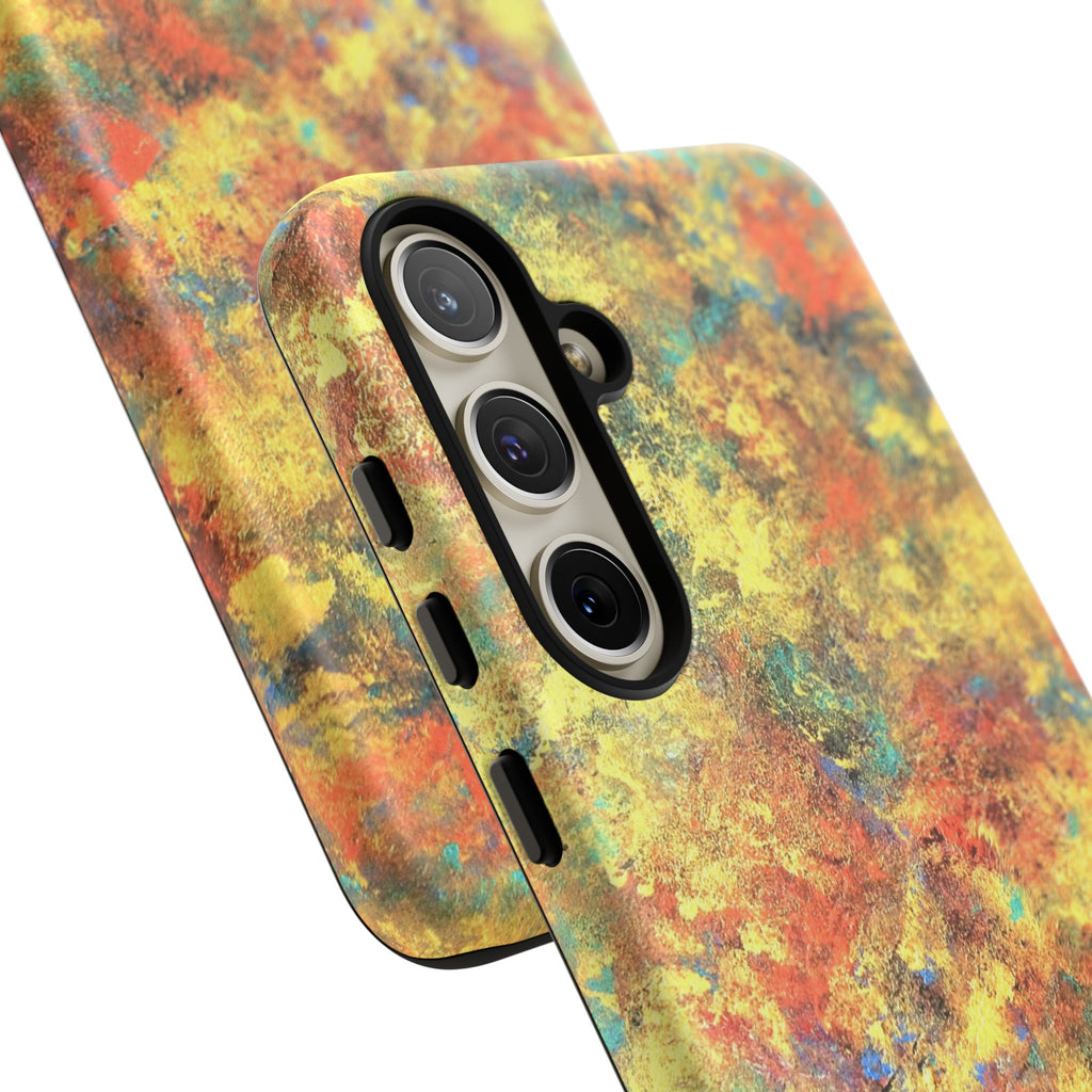 Abstract Autumn Marble Phone Case — Protective iPhone Cover with Warm Fall Colors
