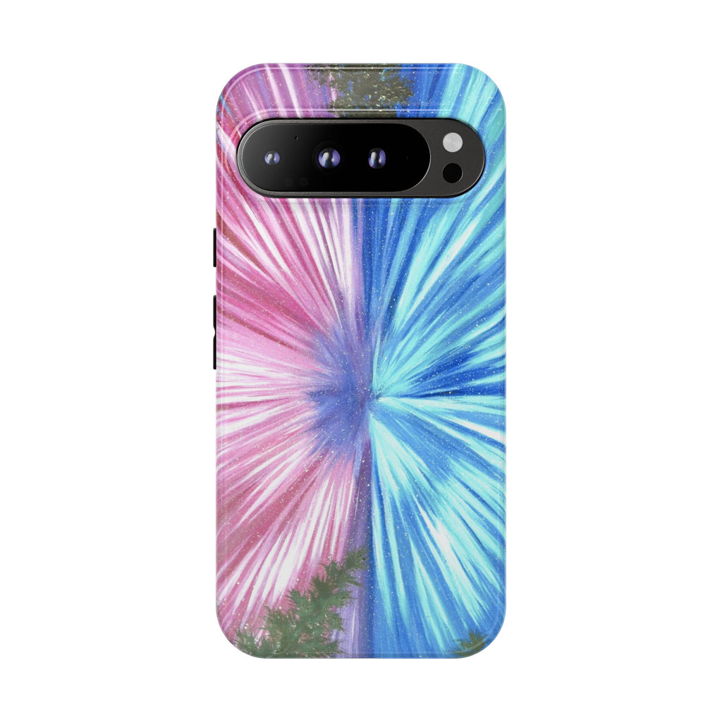 Phone Case — Pink & Blue Burst Tough Protective Case