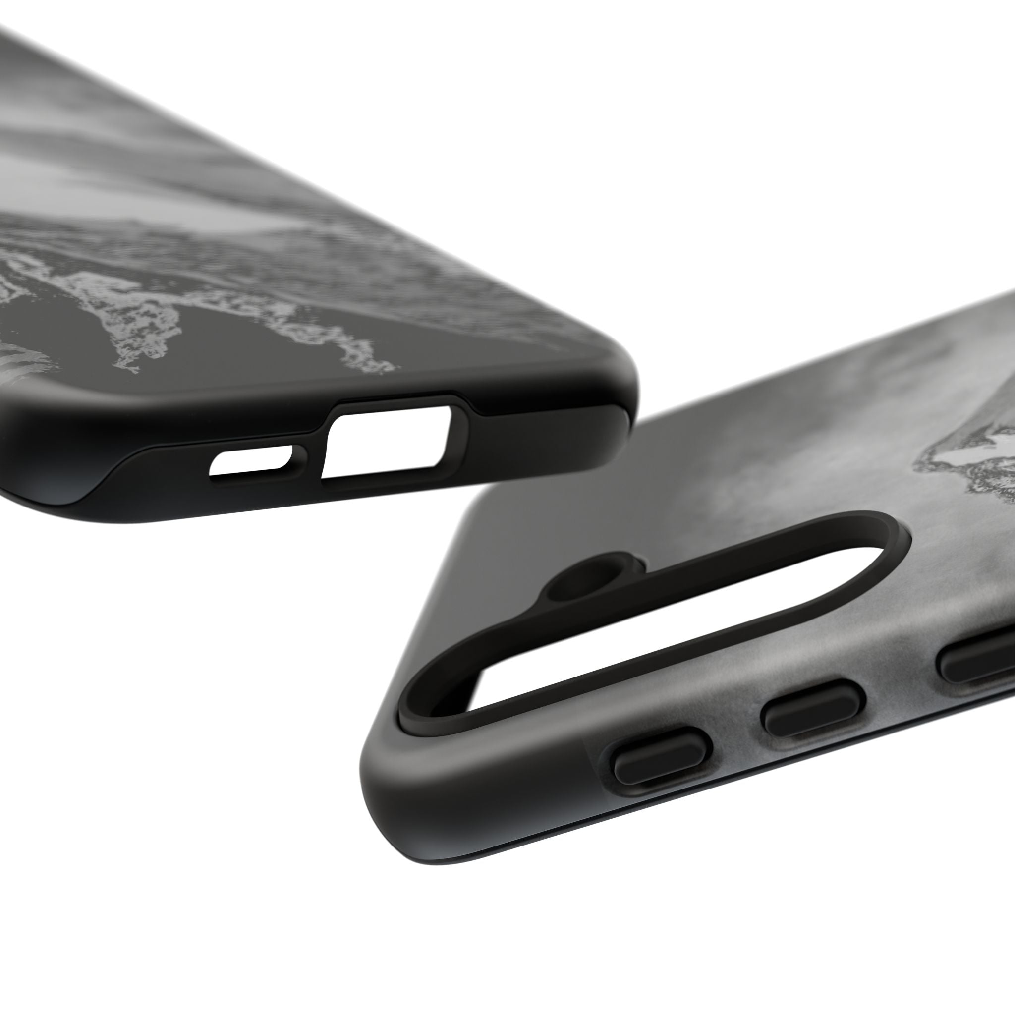 Mountain Peak Phone Case — Black & White Alpine Protective Case