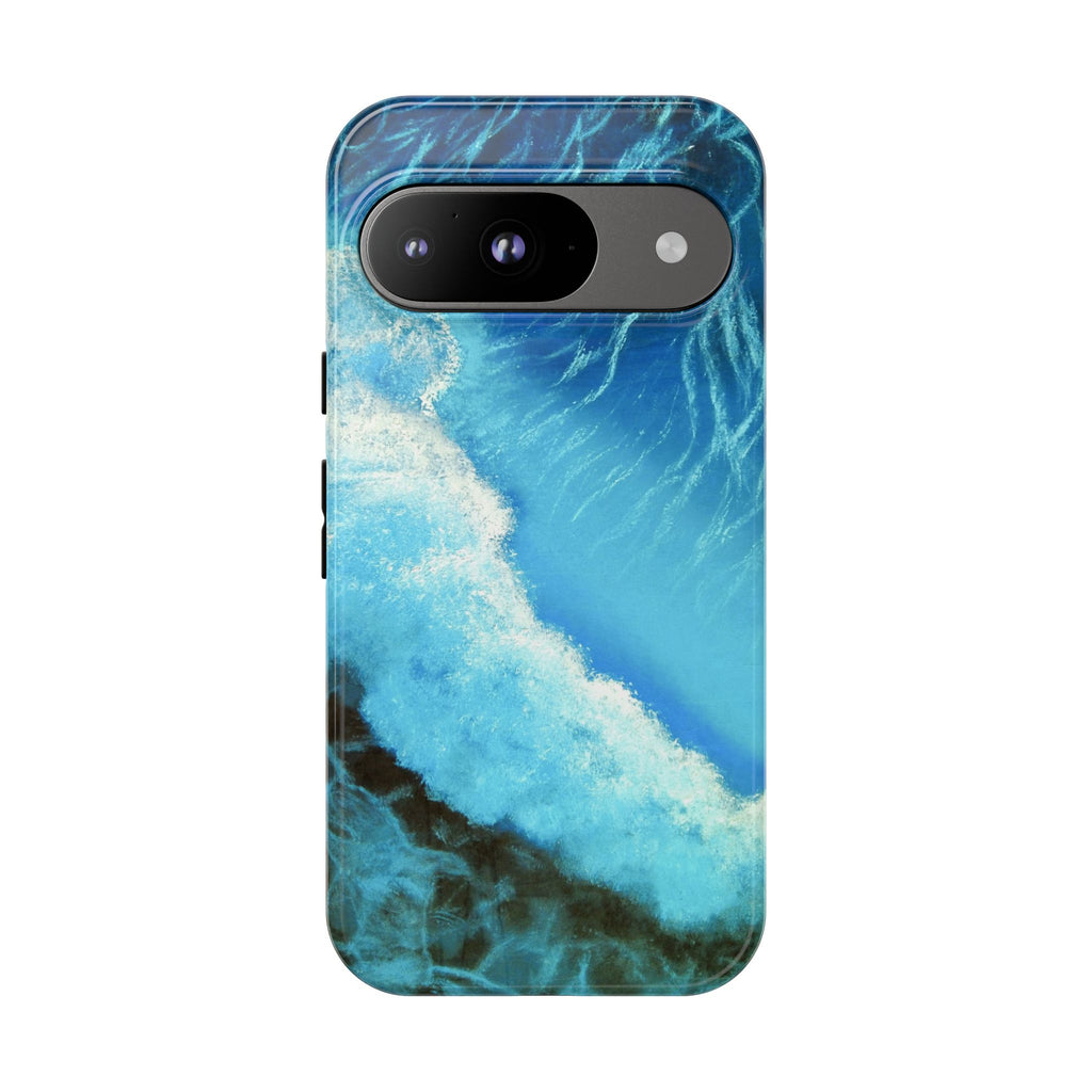 Ocean Wave Tough Phone Case — Blue Sea Water Protective Cover