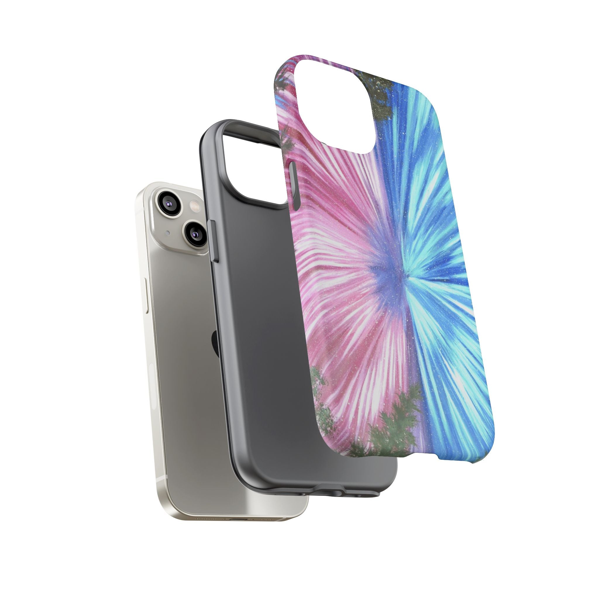 Phone Case — Pink & Blue Burst Tough Protective Case