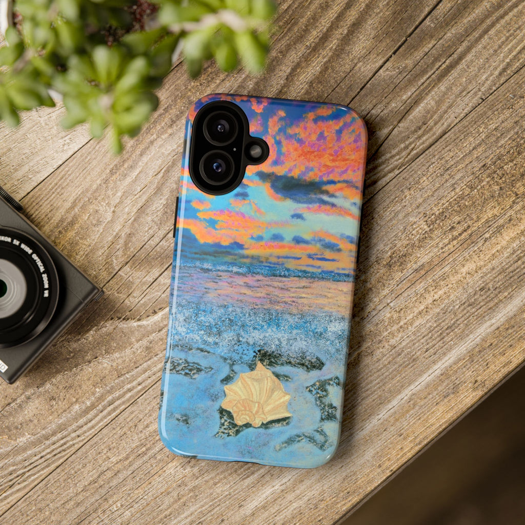 Beach Sunset Phone Case — Tropical Ocean Waves Protective iPhone Cover