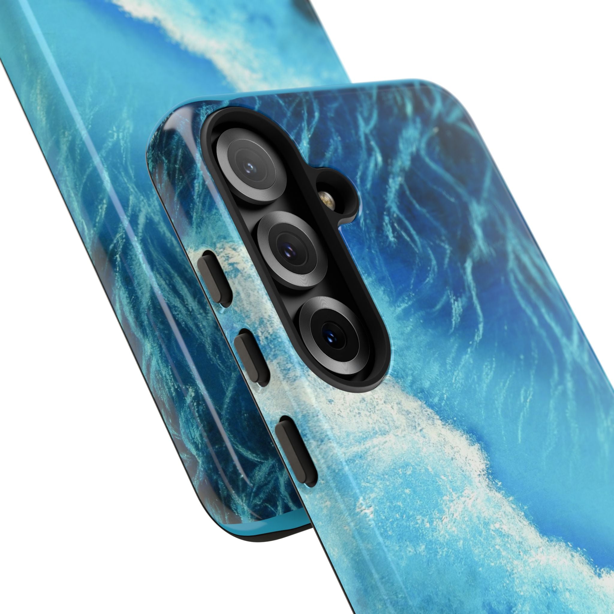 Ocean Wave Tough Phone Case — Blue Sea Water Protective Cover