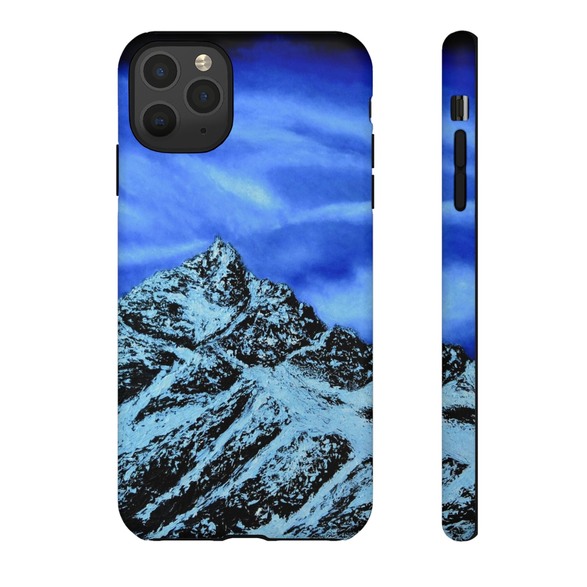 Mountain Peak Blue Tough Phone Case — Rugged Protective iPhone Cover