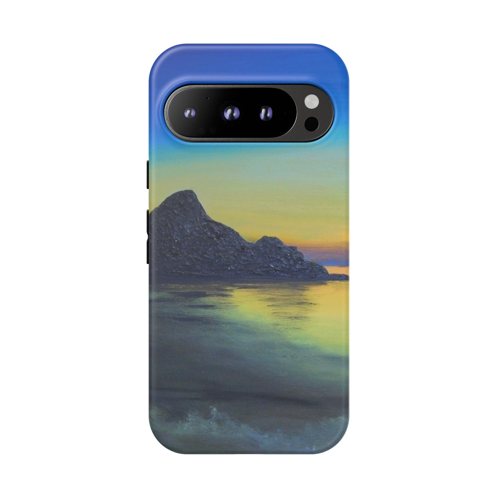 Sunset Cove Phone Case — Durable Protective Tough Case with Tranquil Beach Landscape