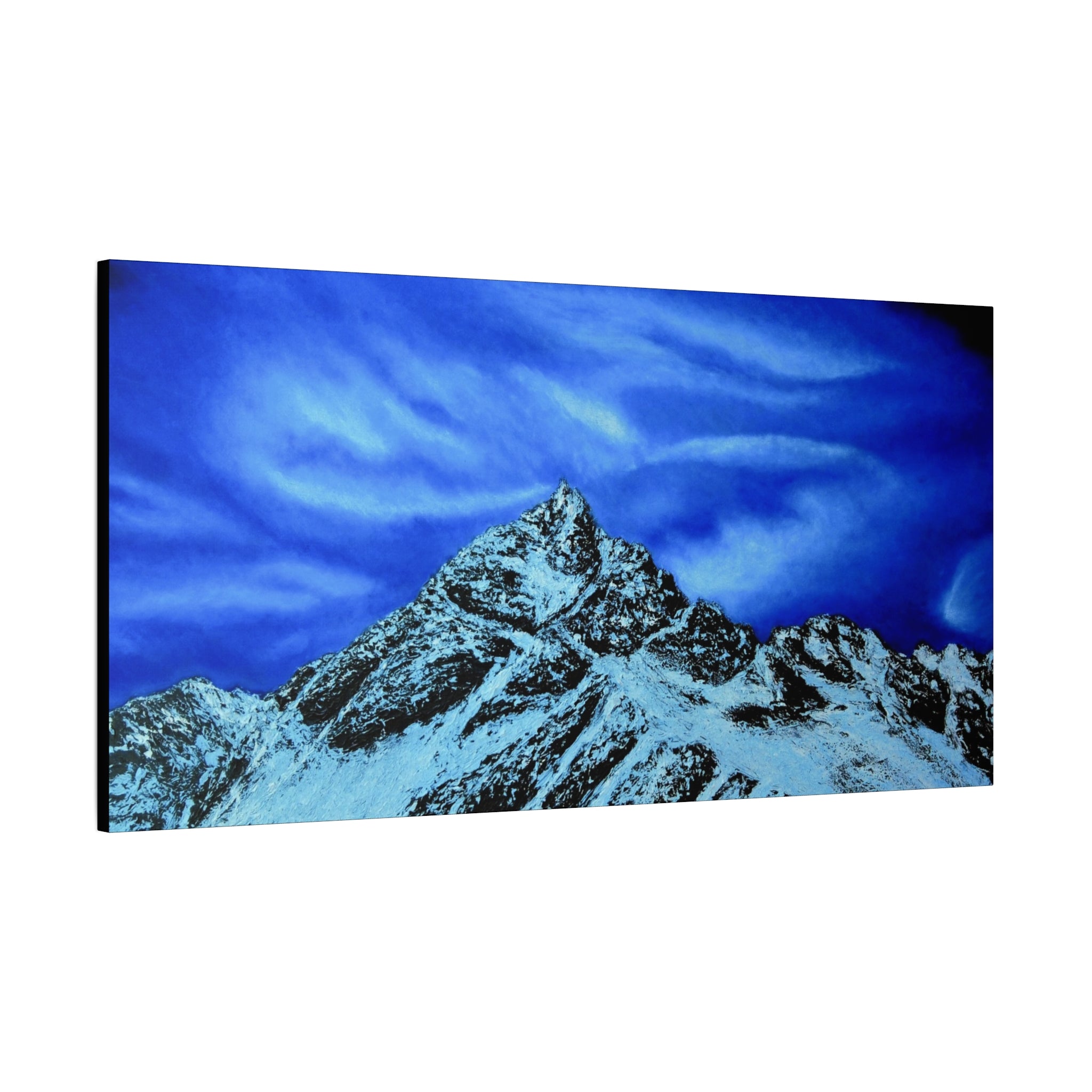 Blue Mountain Nightscape Matte Canvas Print — Stretched 1.25"