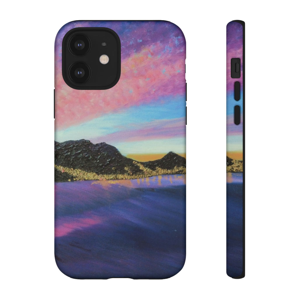 Sunset Mountain Landscape Phone Case — Colorful Sky Tough Case