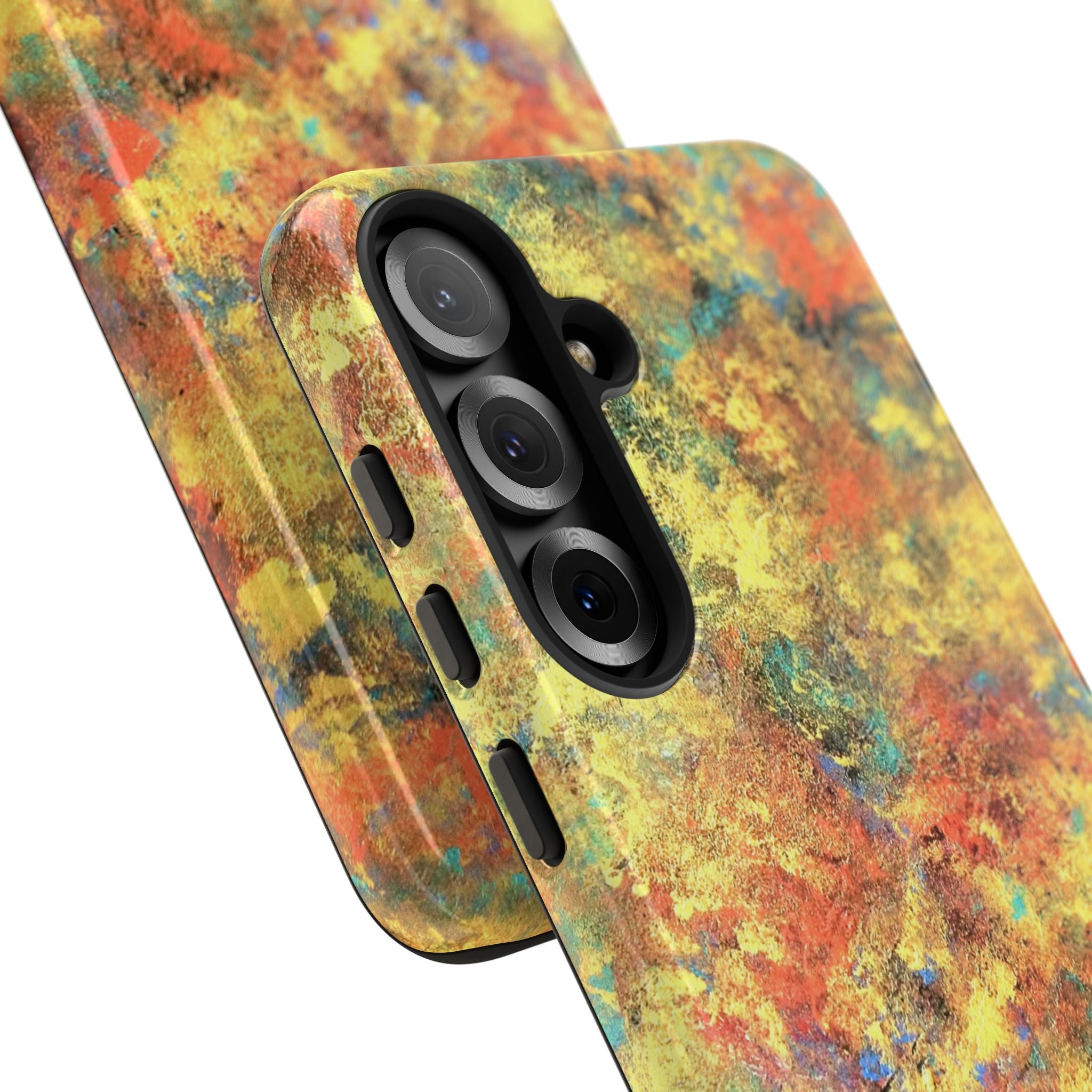 Abstract Autumn Marble Phone Case — Protective iPhone Cover with Warm Fall Colors