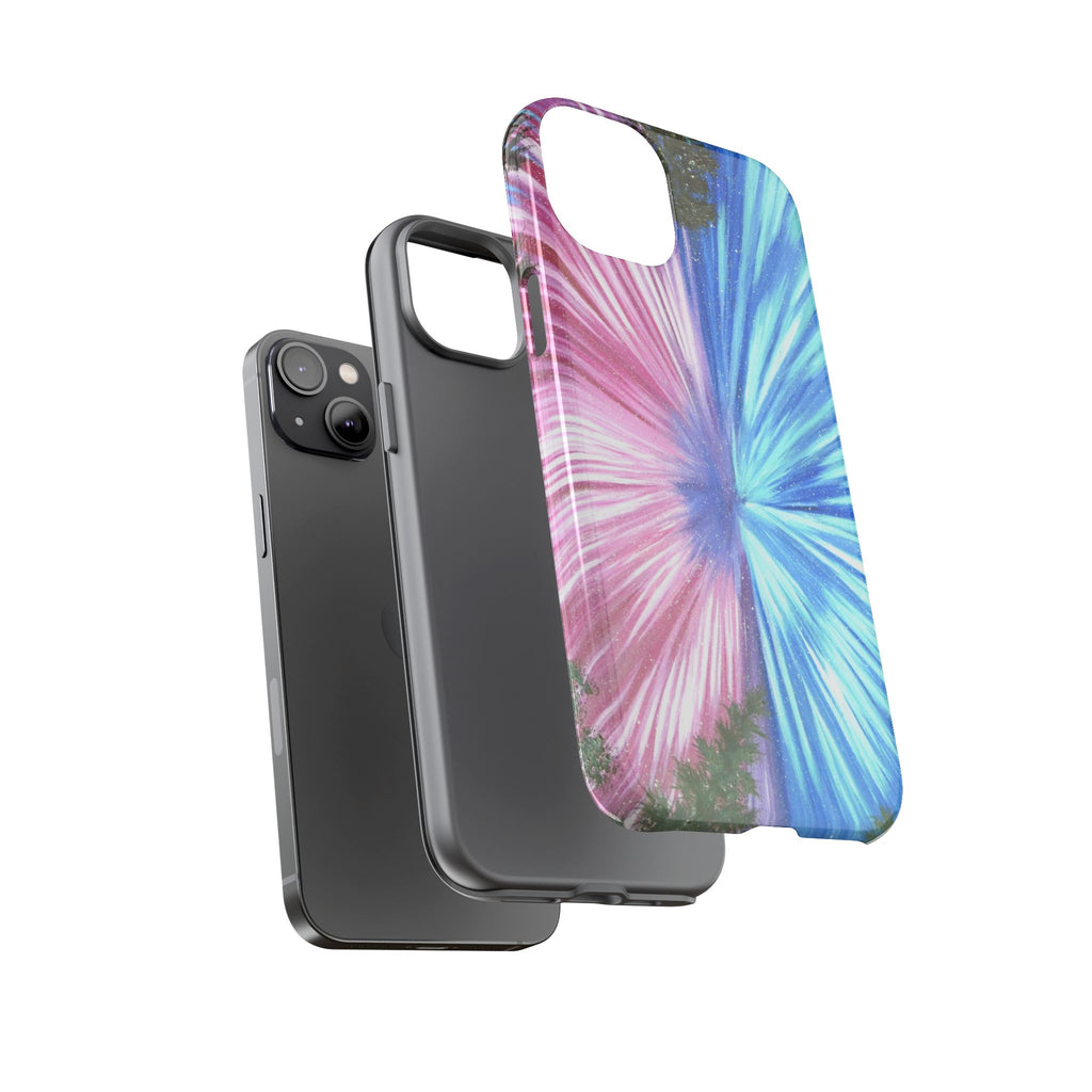 Phone Case — Pink & Blue Burst Tough Protective Case