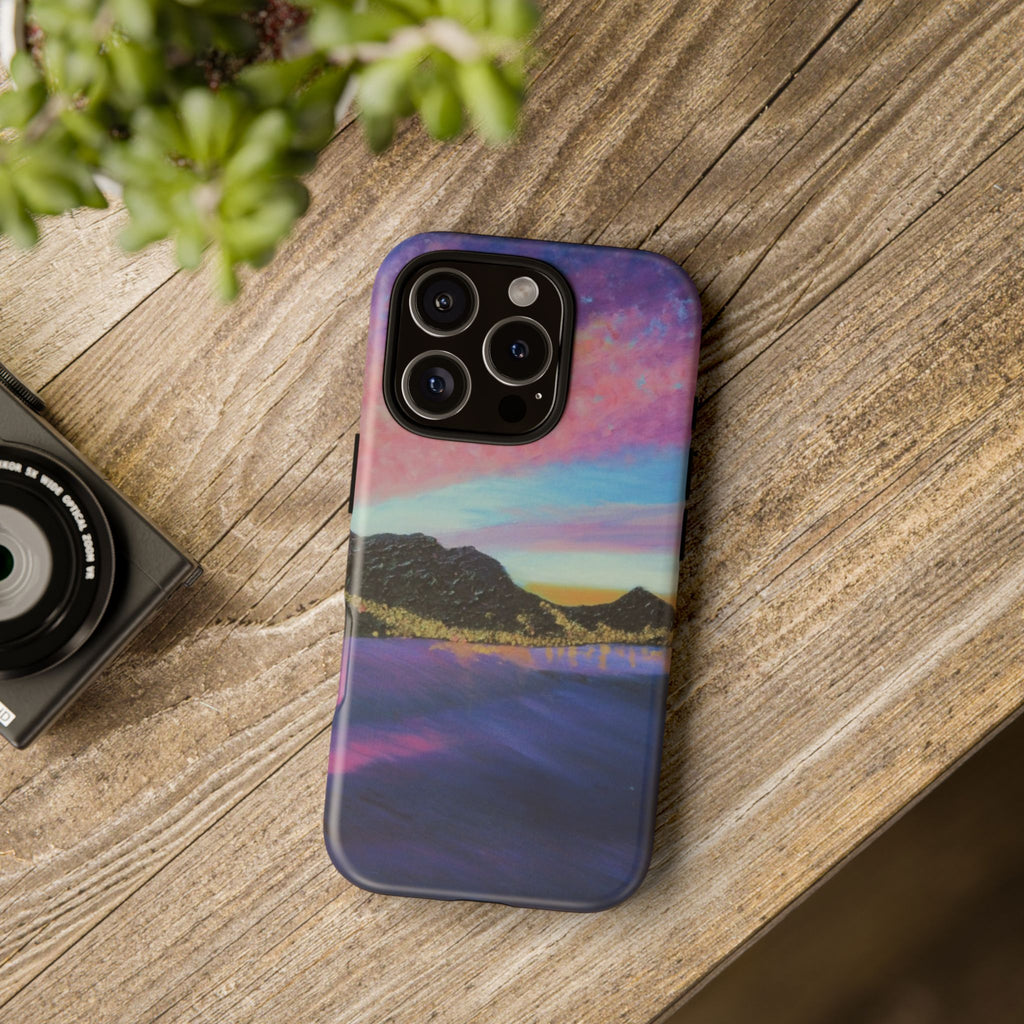Sunset Mountain Landscape Phone Case — Colorful Sky Tough Case