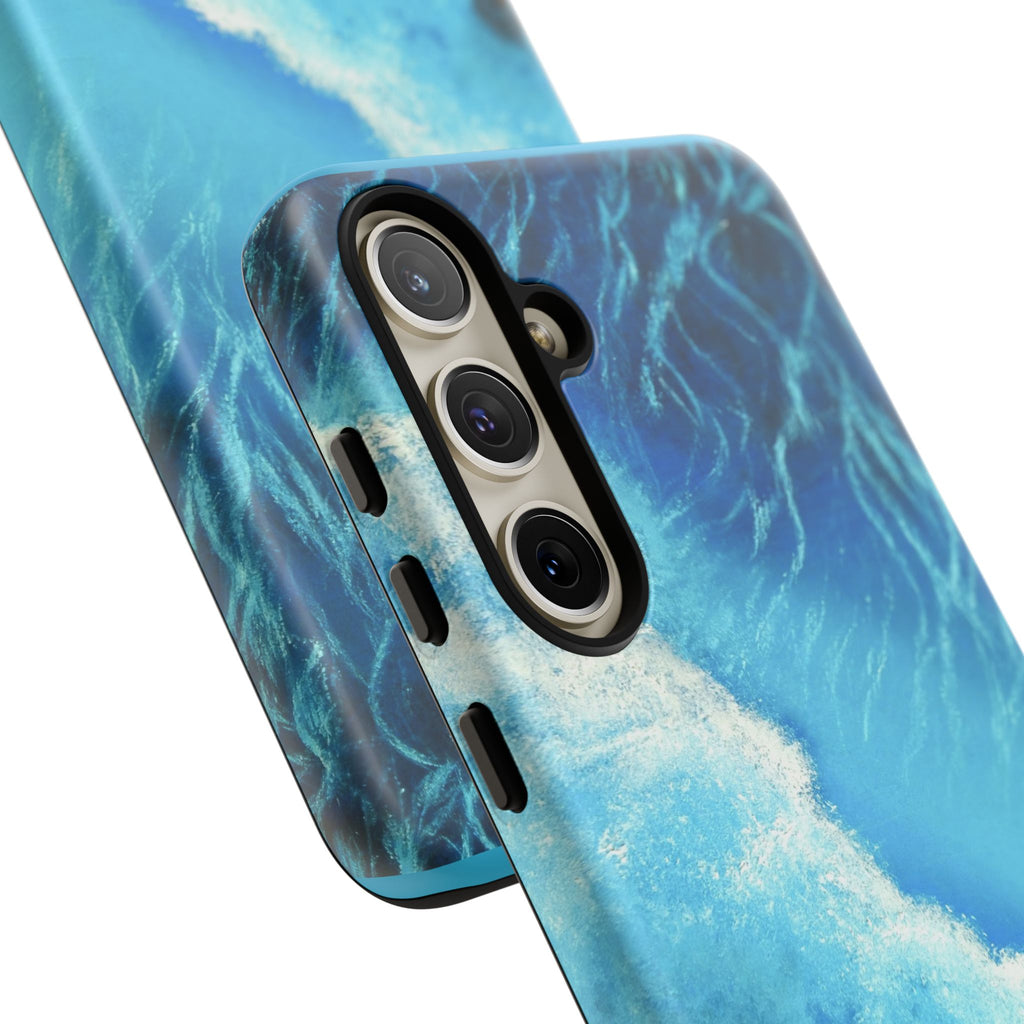 Ocean Wave Tough Phone Case — Blue Sea Water Protective Cover