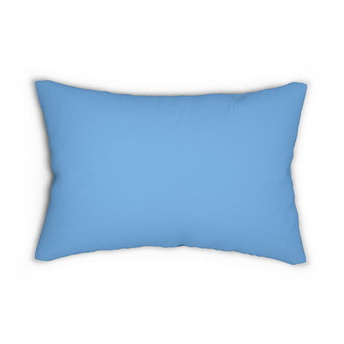Blue Marble Lumbar Pillow - Abstract Ocean Wave Accent Cushion