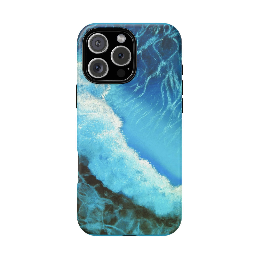 Ocean Wave Tough Phone Case — Blue Sea Water Protective Cover