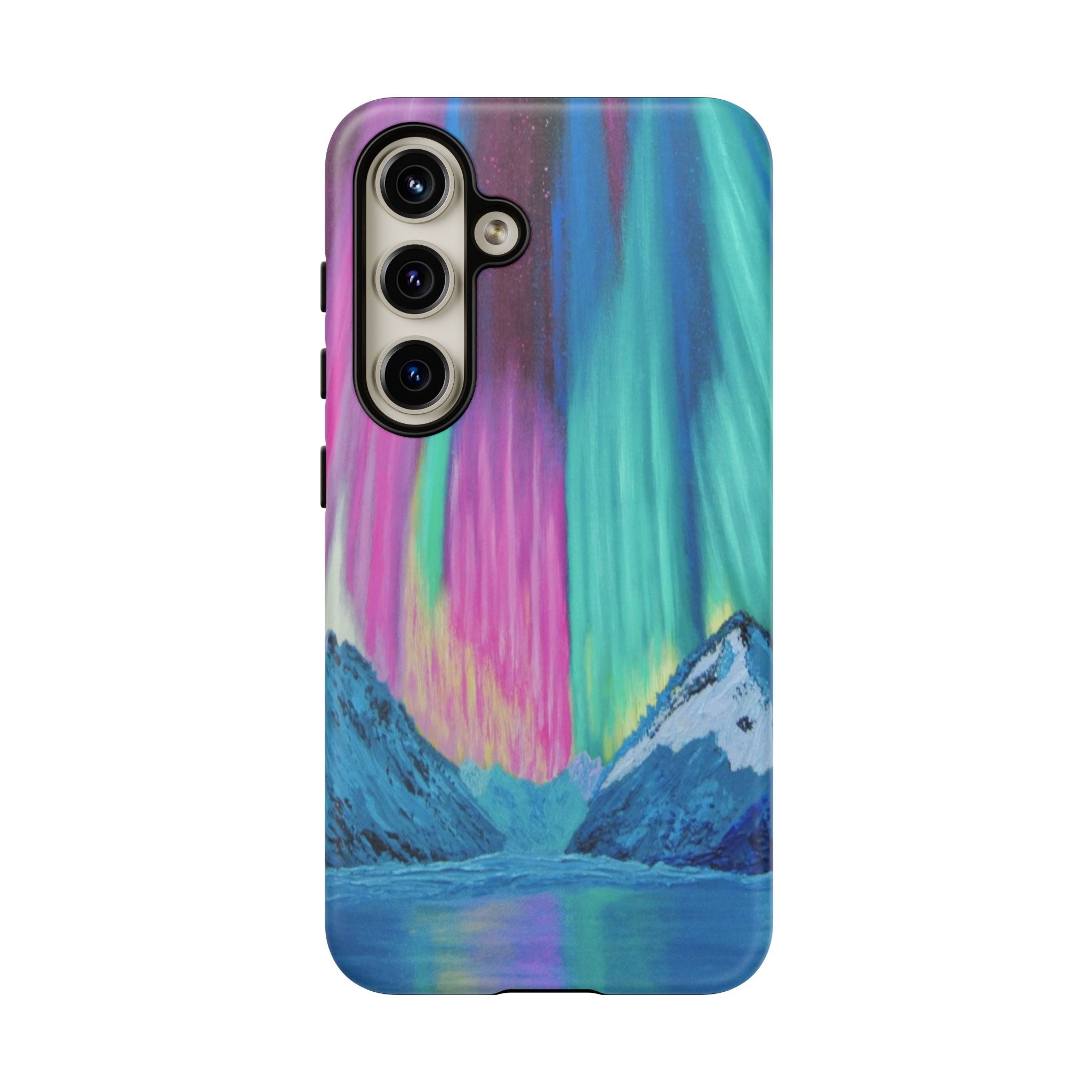 Aurora Mountain Tough Phone Case — Northern Lights Protective iPhone Cover