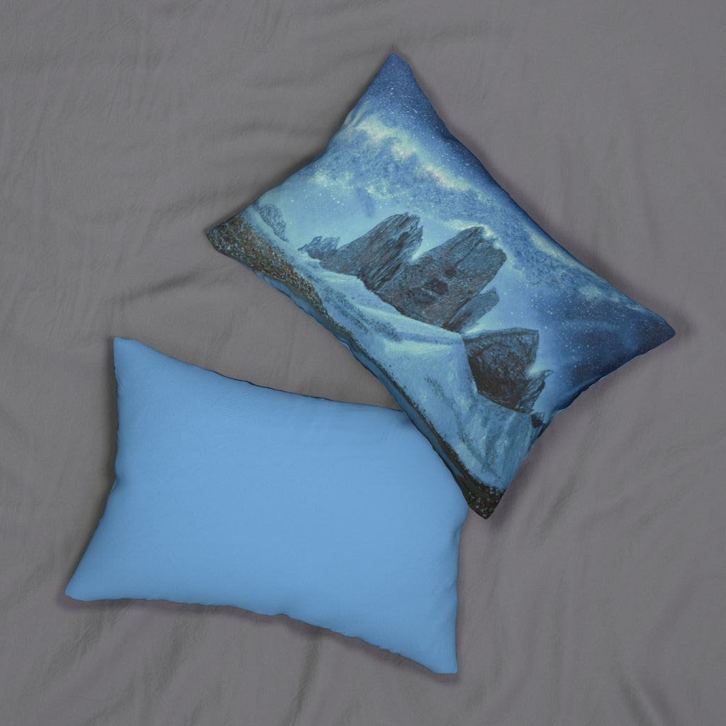 Galaxy Night Sky Lumbar Pillow — Milky Way Decorative Throw Pillow