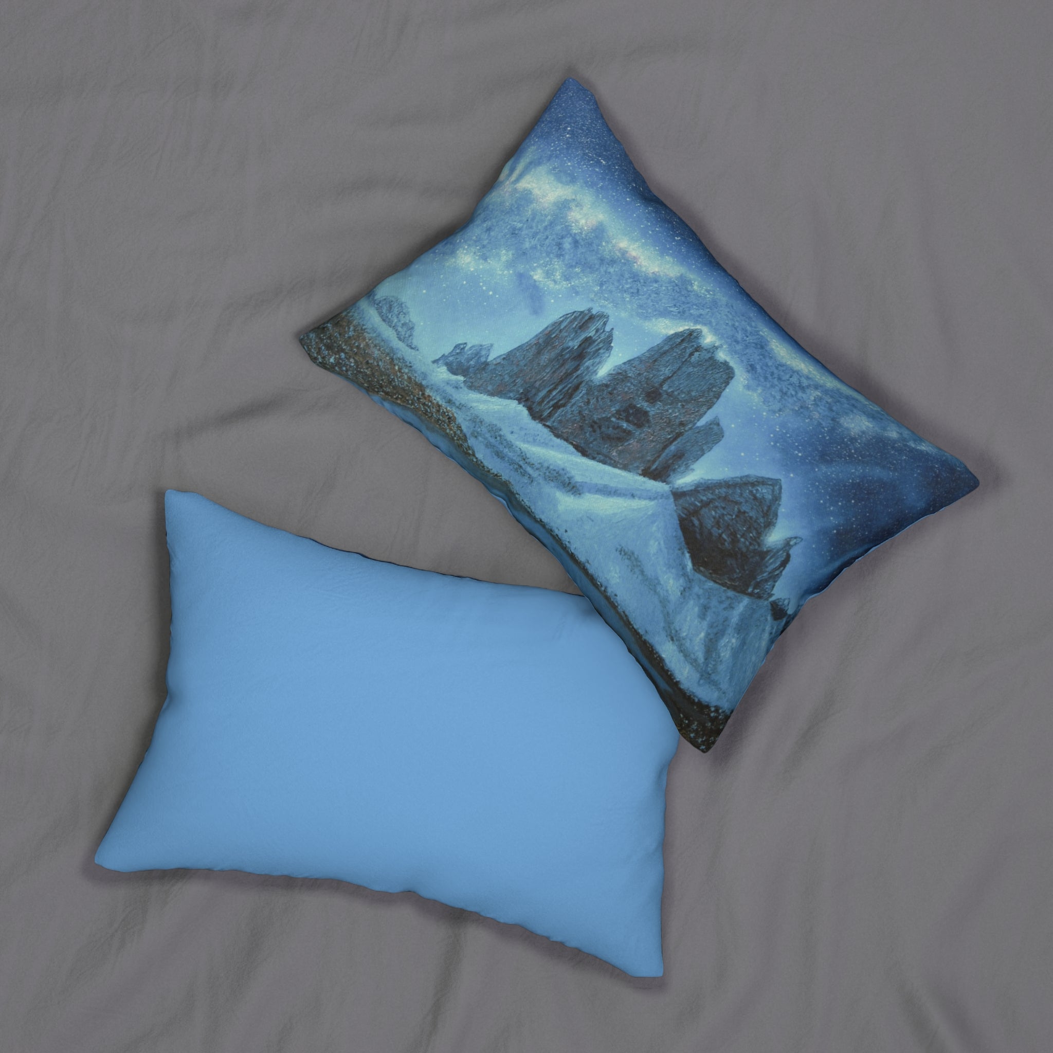 Galaxy Night Sky Lumbar Pillow — Milky Way Decorative Throw Pillow