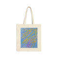 Canvas Tote Bag — Abstract Blue & Gold Wave Art Eco Shopper