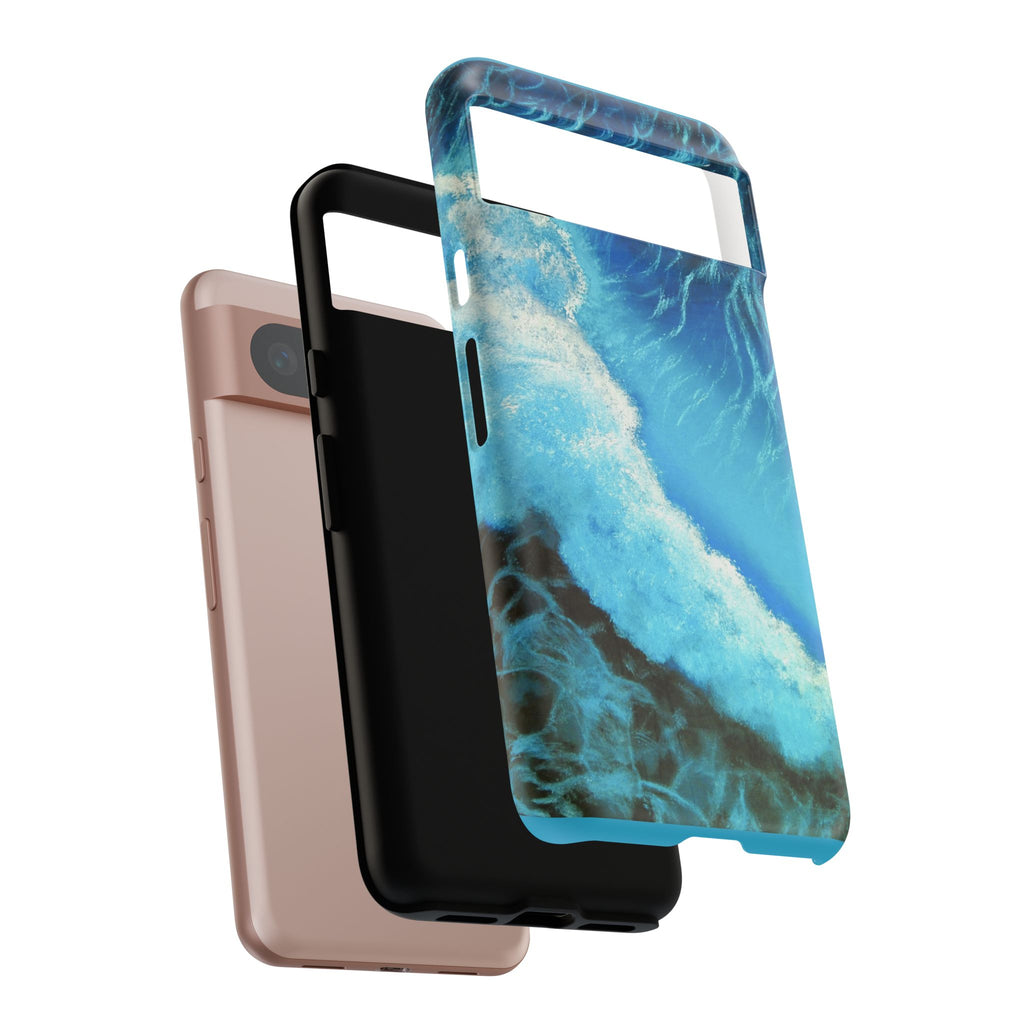 Ocean Wave Tough Phone Case — Blue Sea Water Protective Cover