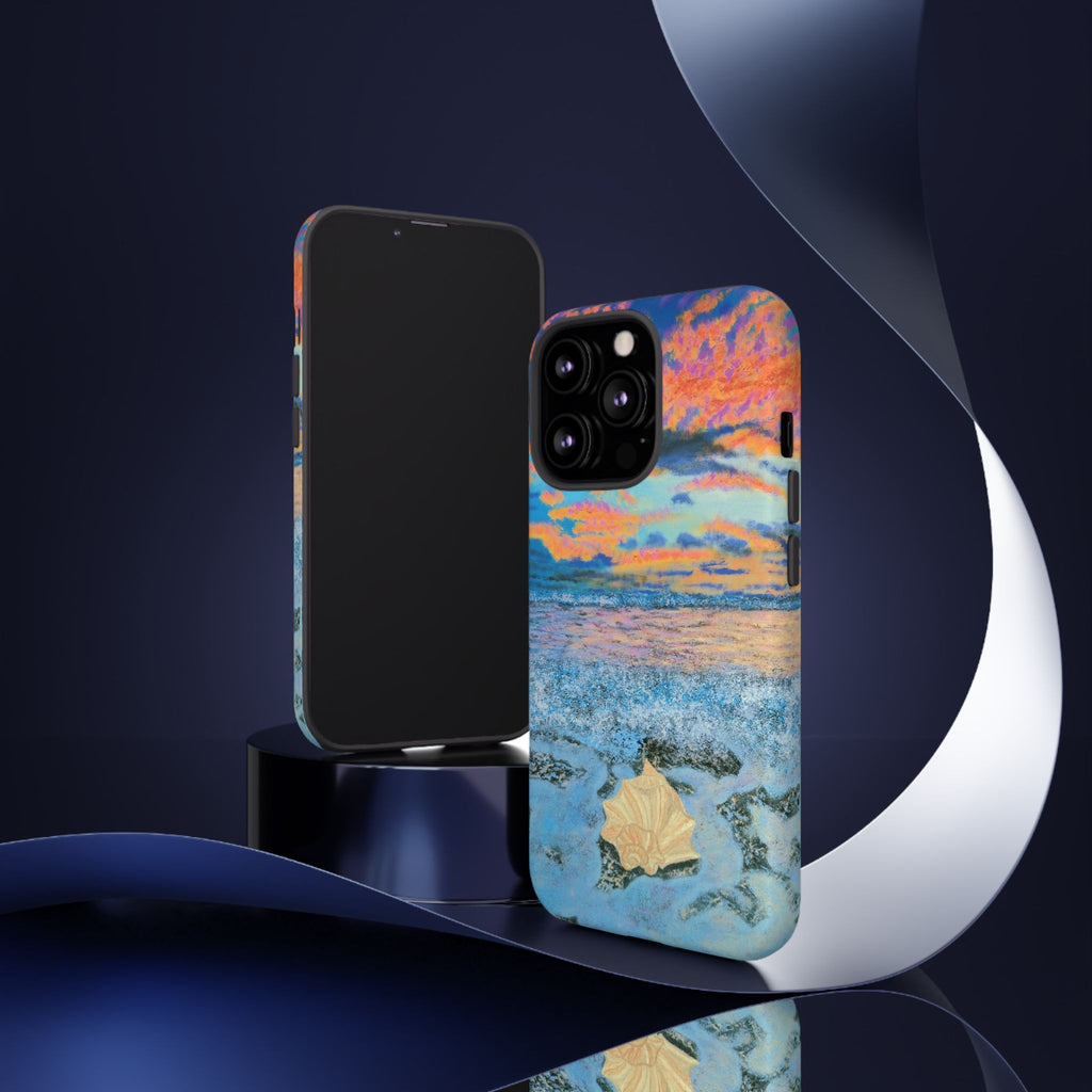 Beach Sunset Phone Case — Tropical Ocean Waves Protective iPhone Cover