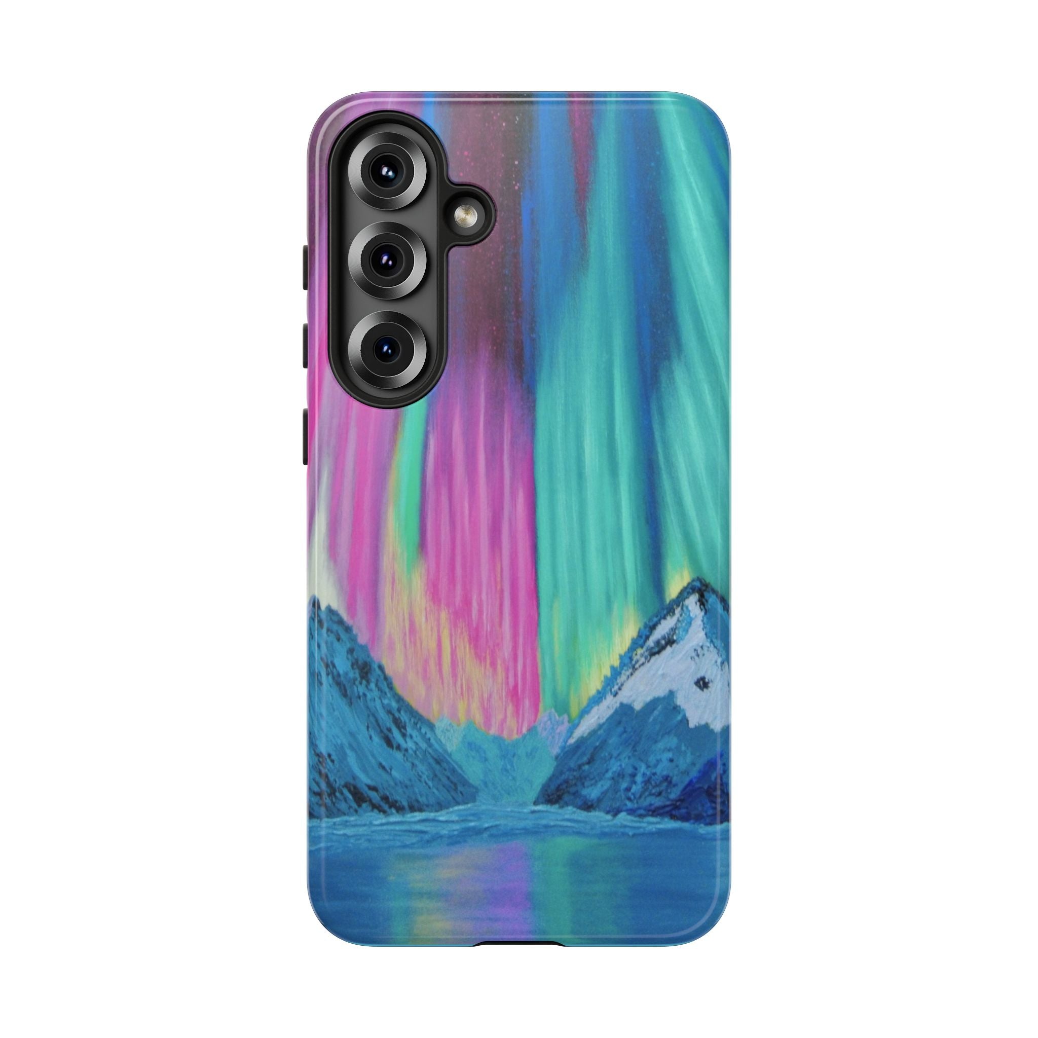 Aurora Mountain Tough Phone Case — Northern Lights Protective iPhone Cover