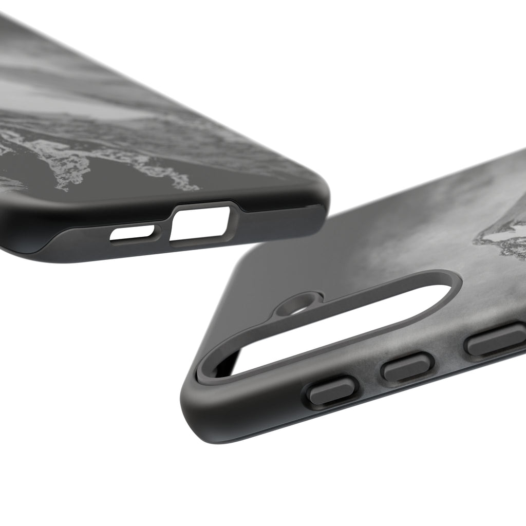 Mountain Peak Phone Case — Black & White Alpine Protective Case