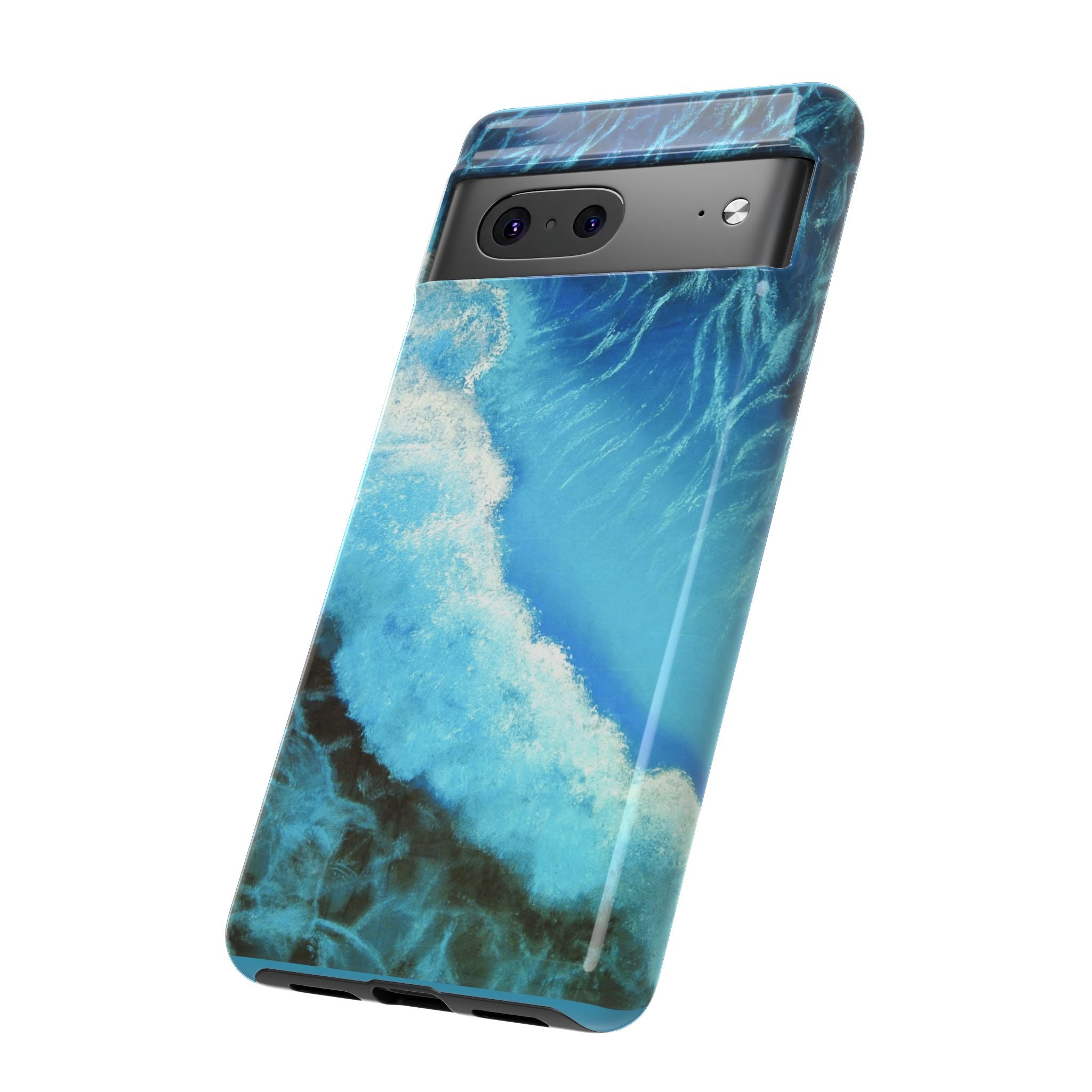 Ocean Wave Tough Phone Case — Blue Sea Water Protective Cover