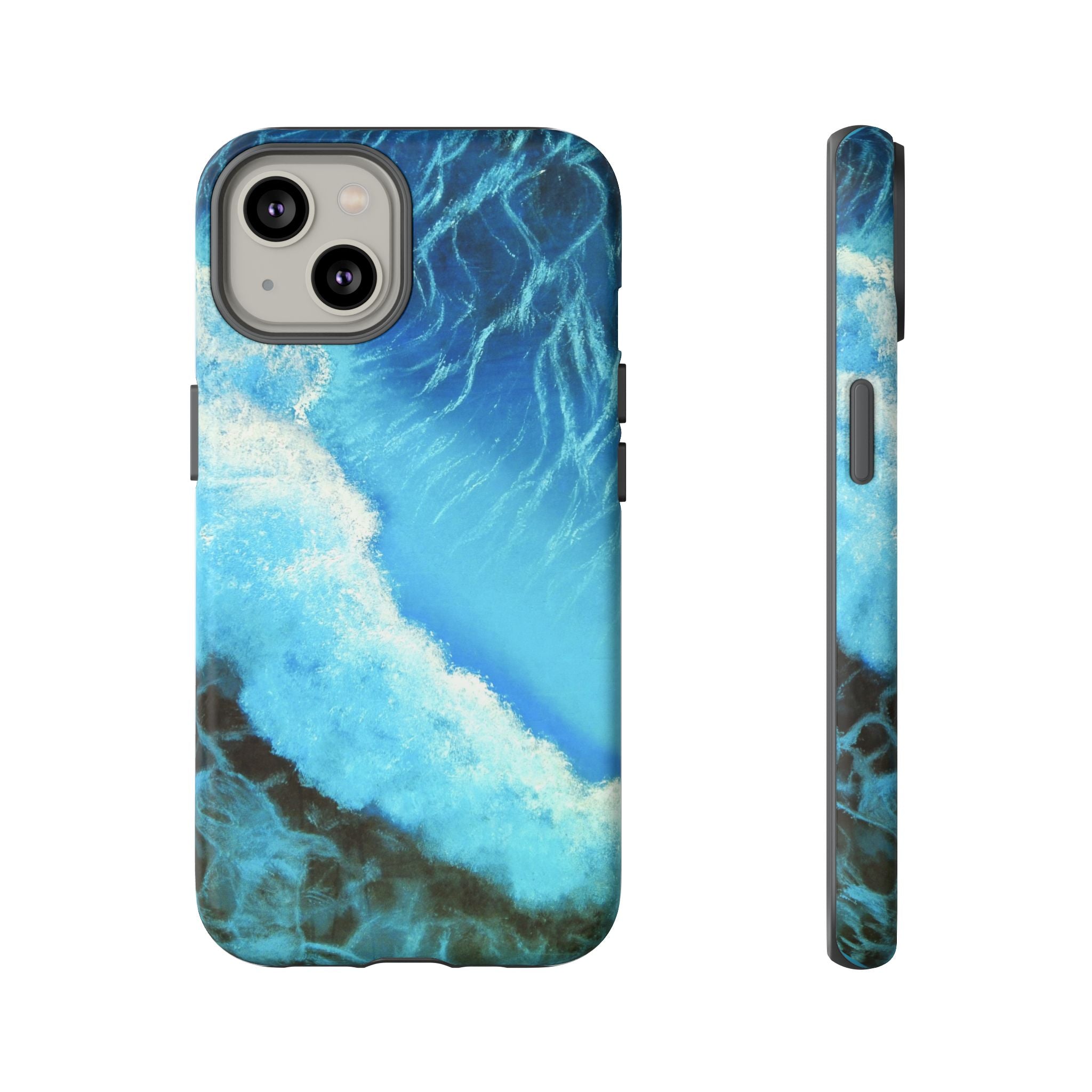 Ocean Wave Tough Phone Case — Blue Sea Water Protective Cover