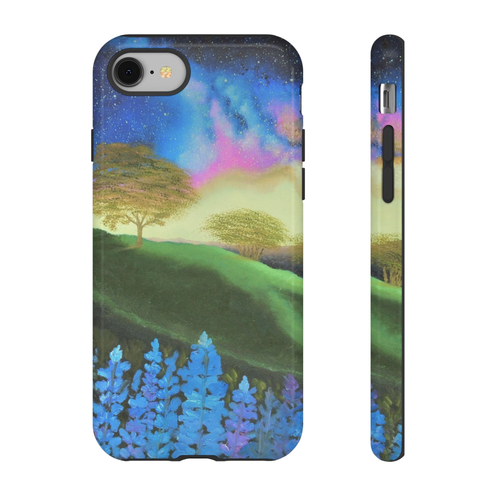 Aurora Nightscape Phone Case — Galaxy Meadow Protective Case