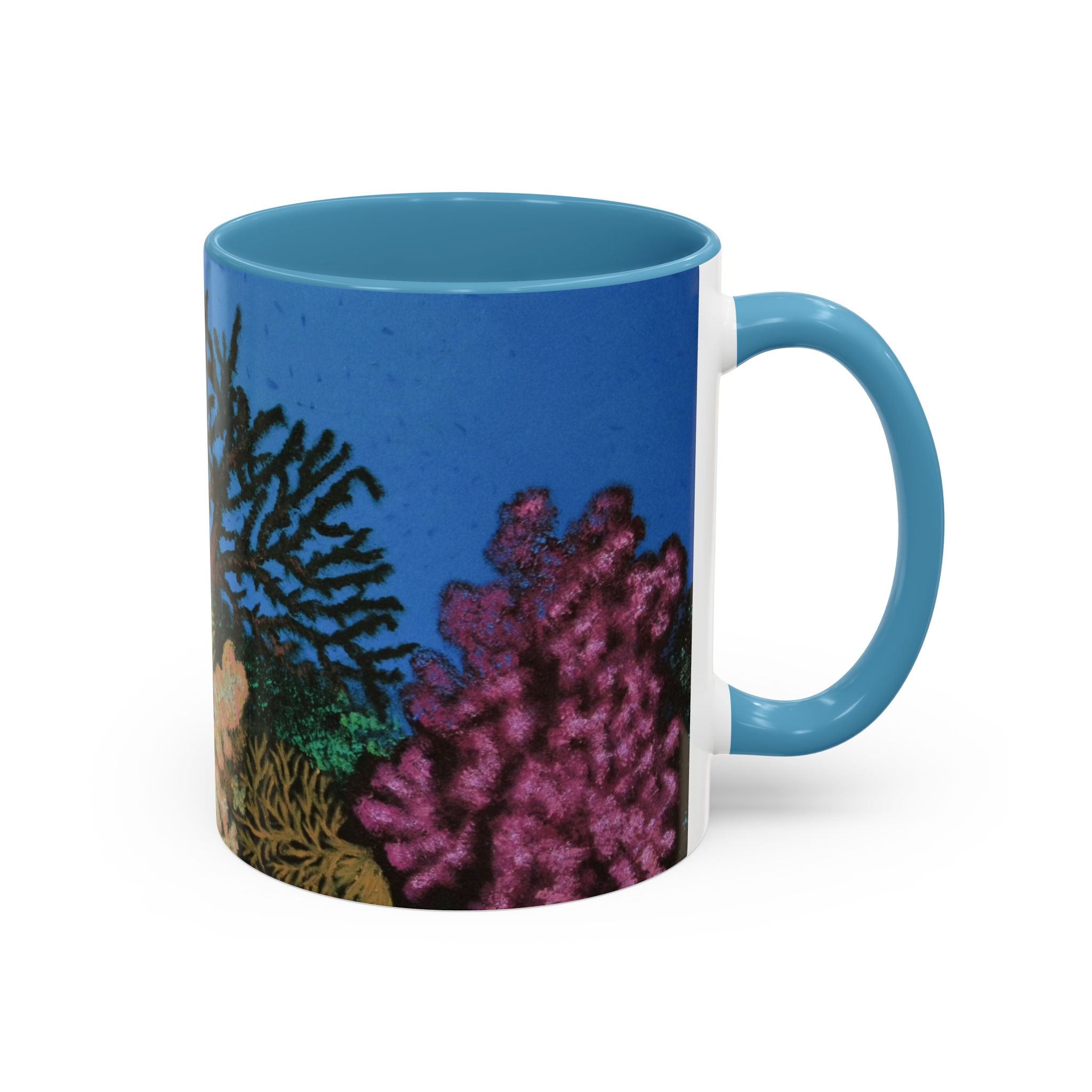 Coral Reef Accent Coffee Mug — Ocean Underwater Sea Life Design