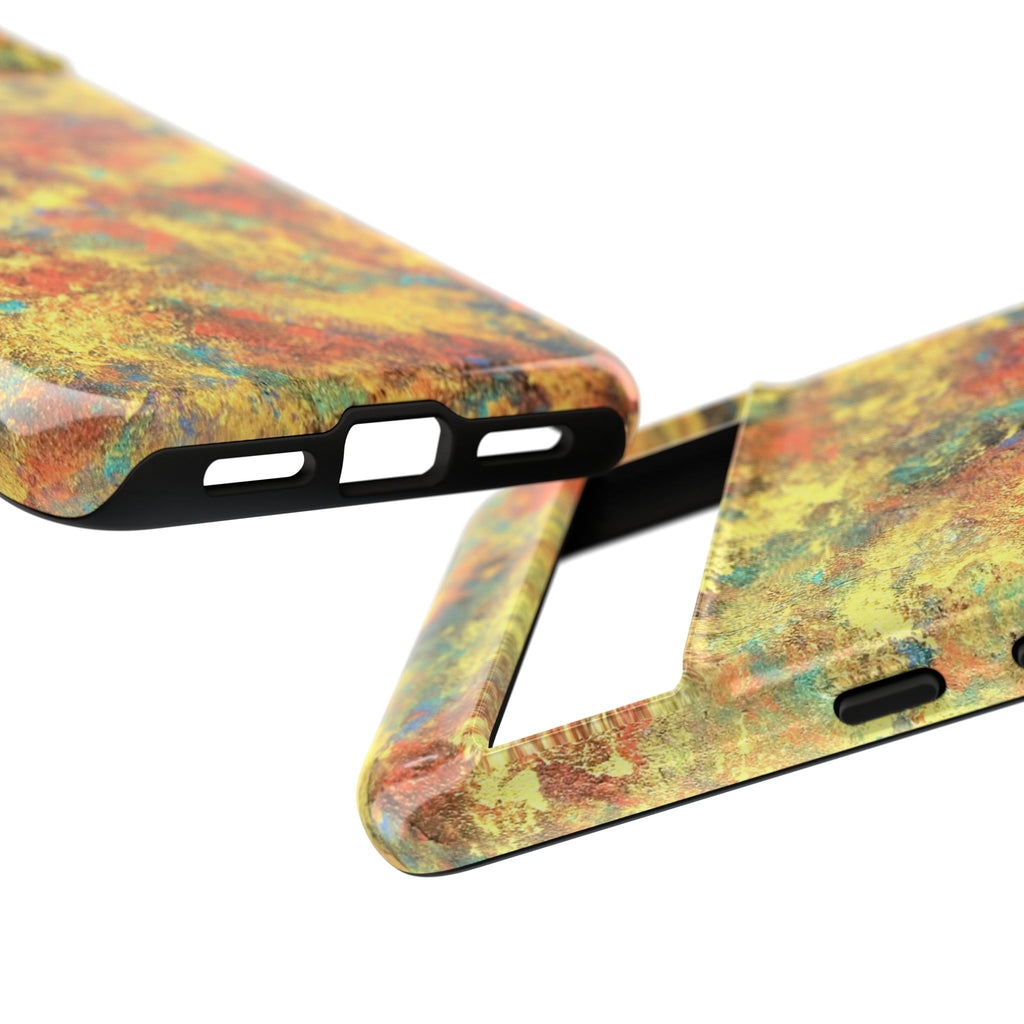 Abstract Autumn Marble Phone Case — Protective iPhone Cover with Warm Fall Colors
