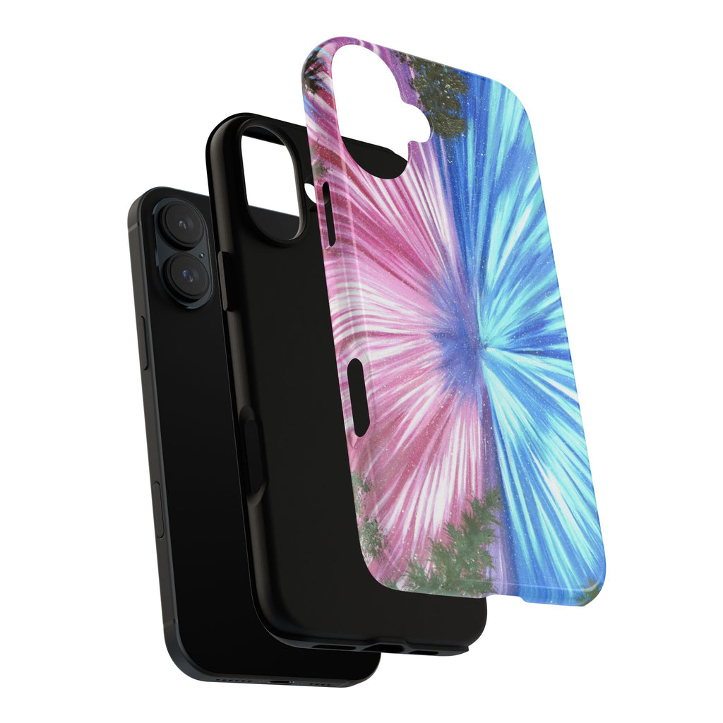 Phone Case — Pink & Blue Burst Tough Protective Case