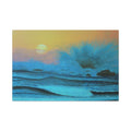Passion and the Dream Canvas Print— Turquoise Ocean Wave Sunset Matte Canvas (Stretched)