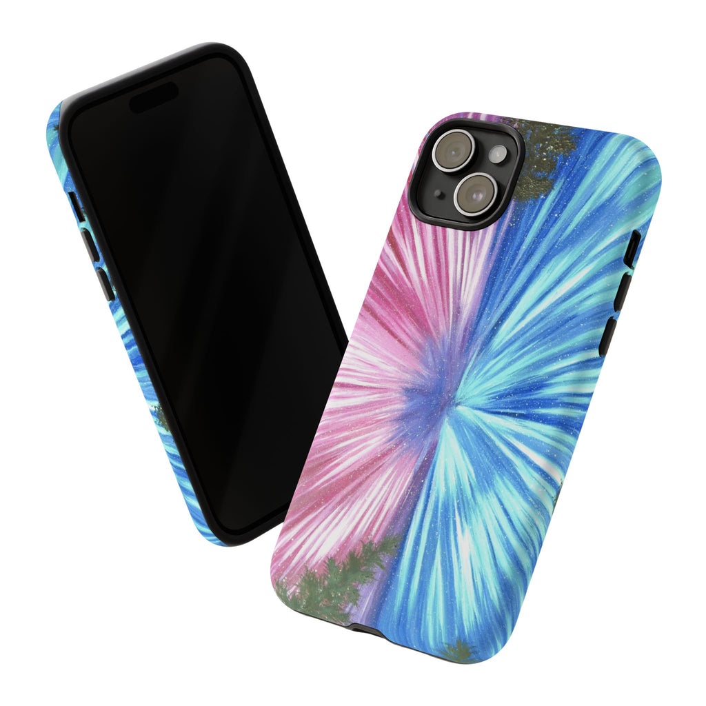 Phone Case — Pink & Blue Burst Tough Protective Case