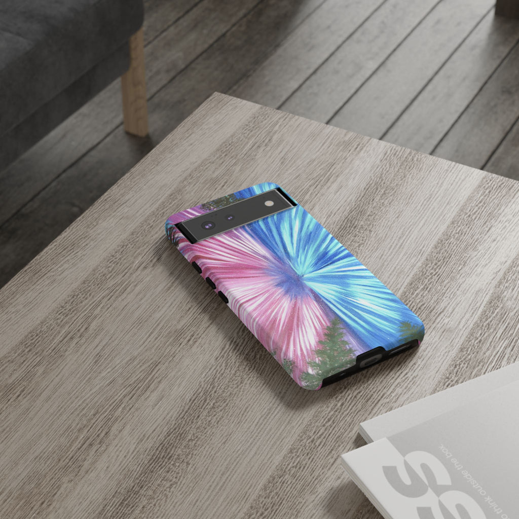 Phone Case — Pink & Blue Burst Tough Protective Case