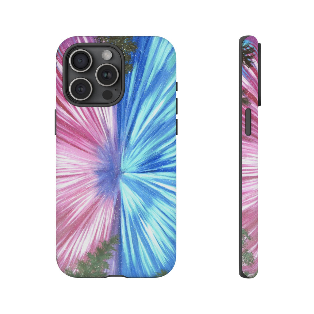 Phone Case — Pink & Blue Burst Tough Protective Case