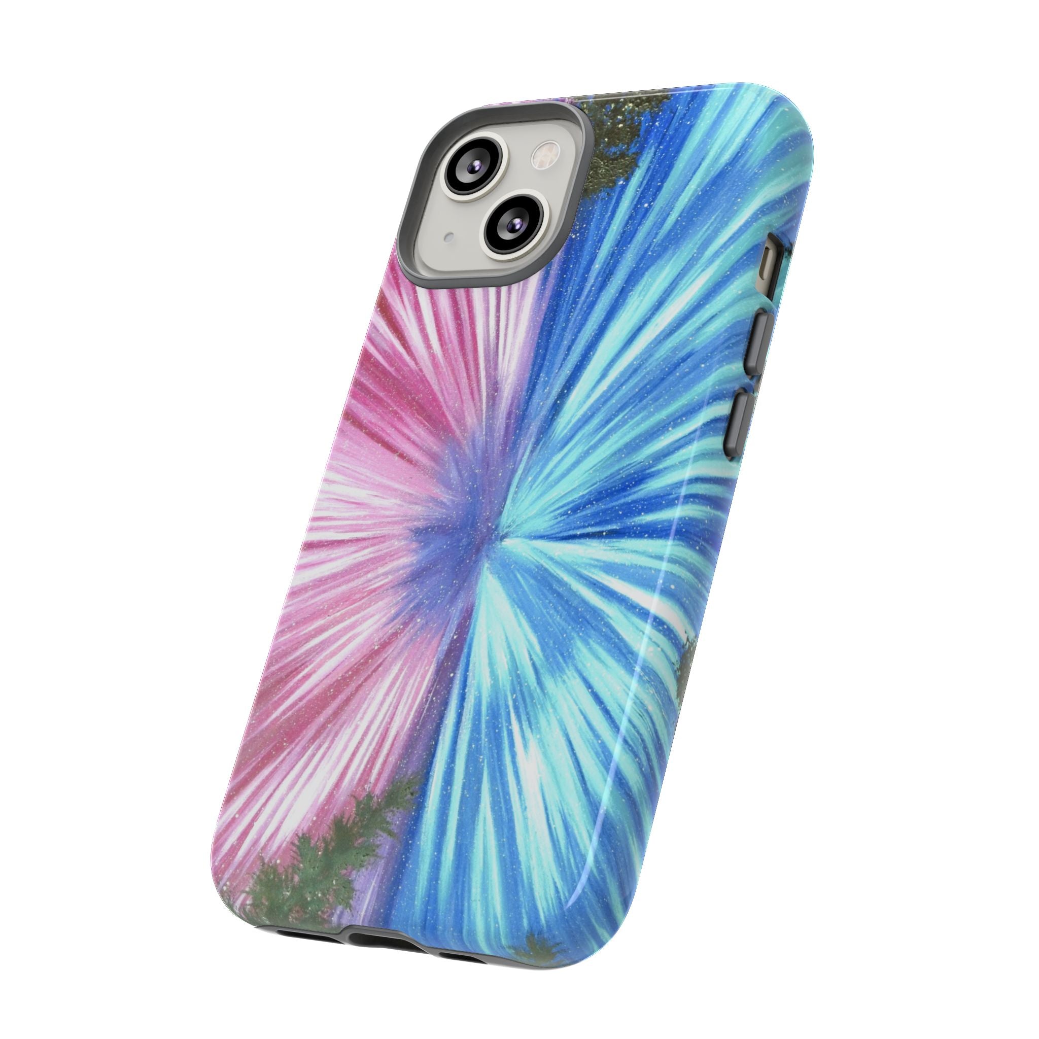Phone Case — Pink & Blue Burst Tough Protective Case