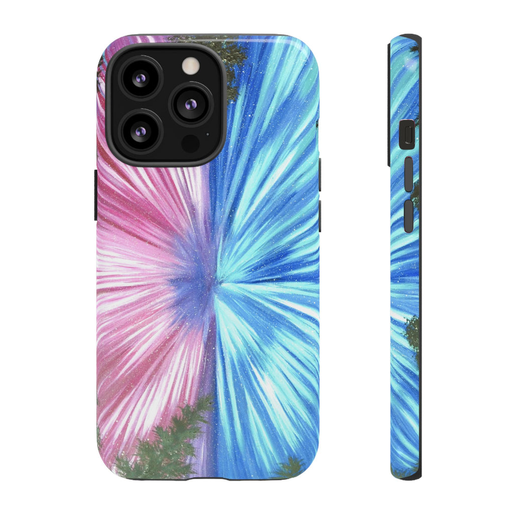 Phone Case — Pink & Blue Burst Tough Protective Case