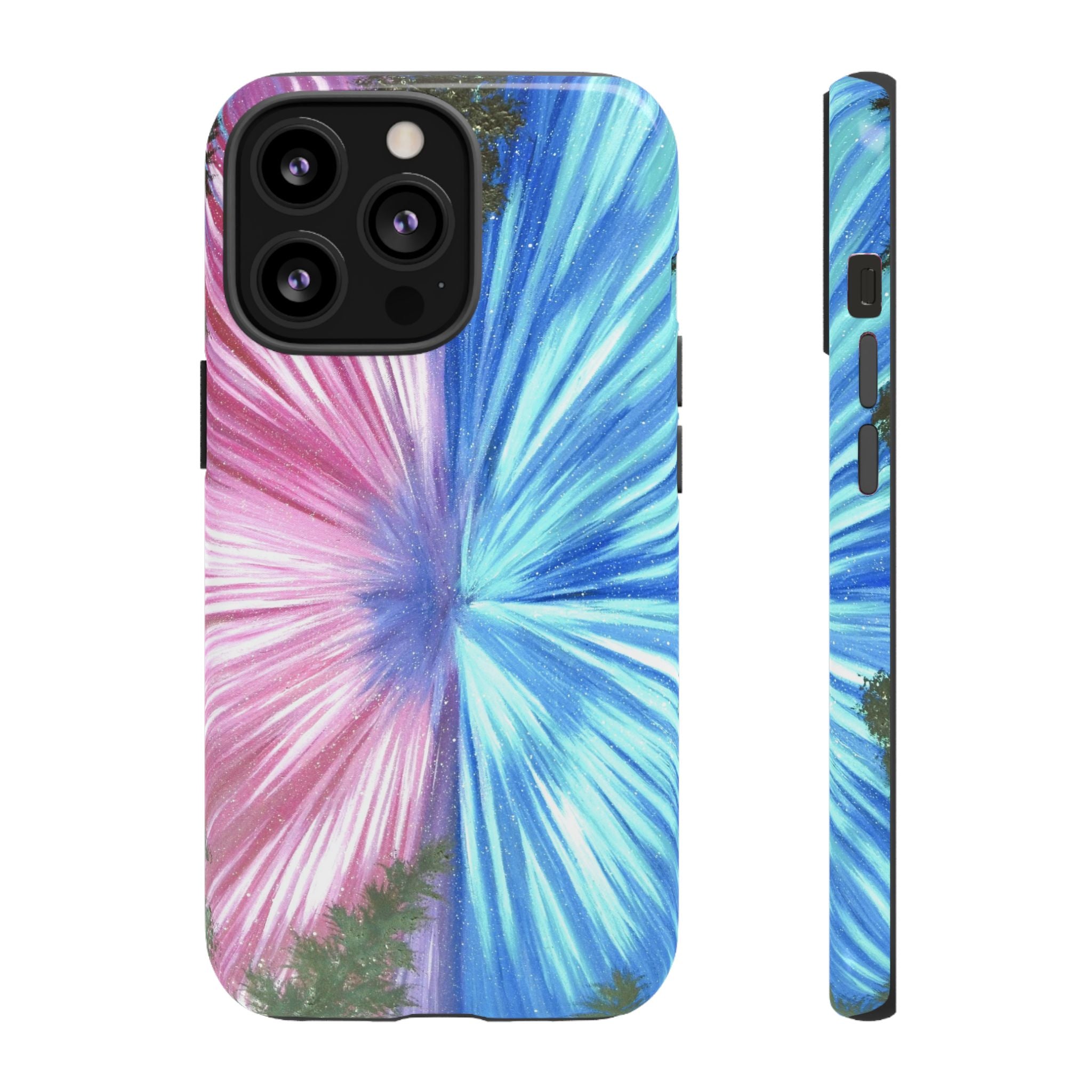 Phone Case — Pink & Blue Burst Tough Protective Case