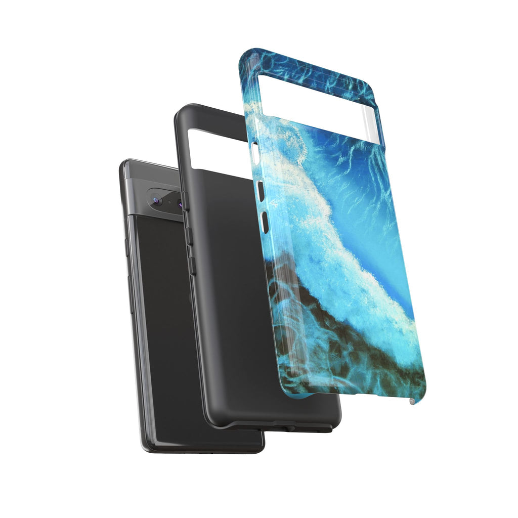 Ocean Wave Tough Phone Case — Blue Sea Water Protective Cover